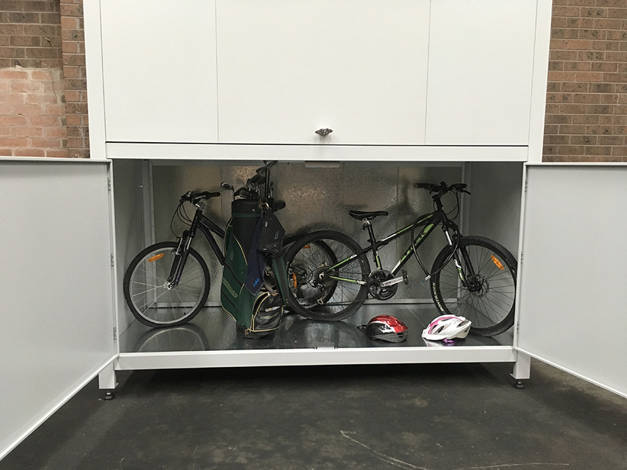 Bicycle storage for apartment garage
